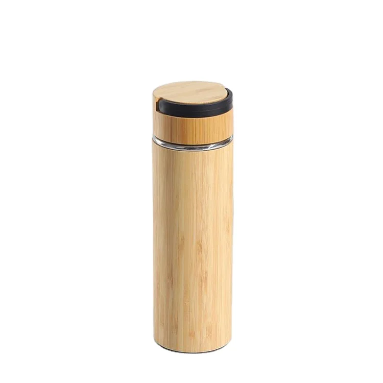 

Factory Supply Custom Eco Friendly Insulated Stainless Steel Bamboo Water Bottle, Customized color acceptable