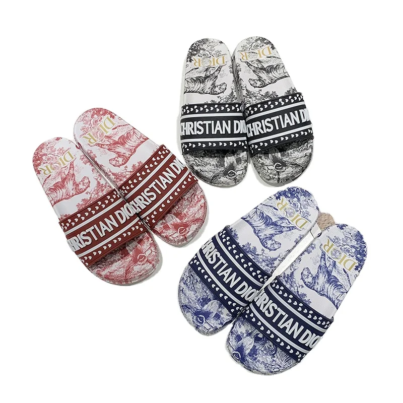 

Luxury Slippers Men Summer Wear New Online Designer Home Beach Anti-Skid Flip-Flops Brand Slippers Wholesale, Black