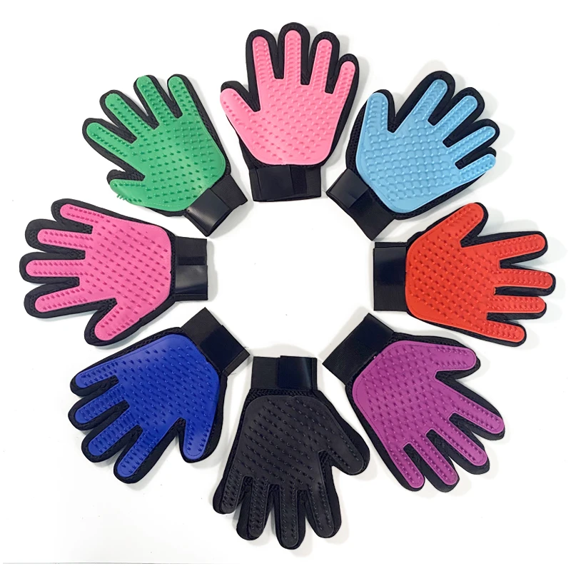 

Best Price Durable Easy To Clean Pet Grooming Glove Hair Remover Removal, Colorful