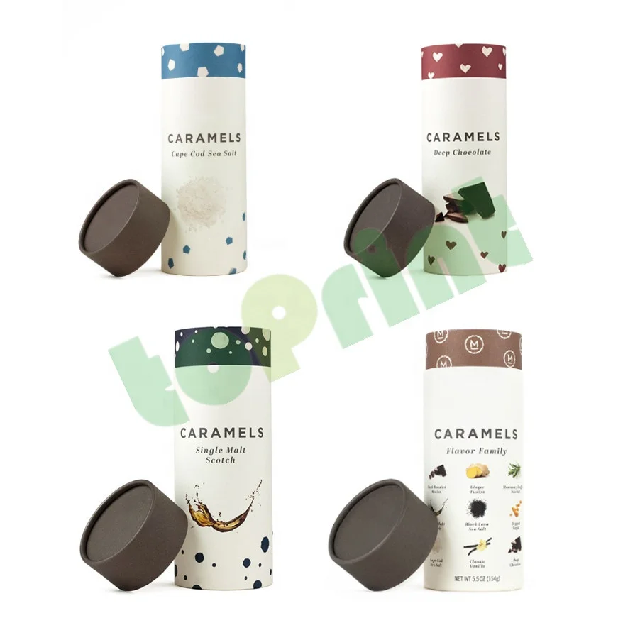 
Custom Printing Eco Powder Packaging Round Cardboard Canister Empty Paper Tube With Top Shaker 