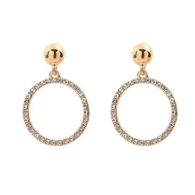 

Best Lady Korean Shiny Hoop Drop Earrings For Women Cute Sexy Colorful Dangle Earrings Wedding Jewelry Party Show Gifts