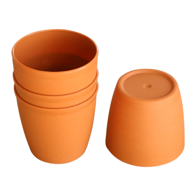 Custom Small Round Pp Plastic Flower Pots For Artificial Potted