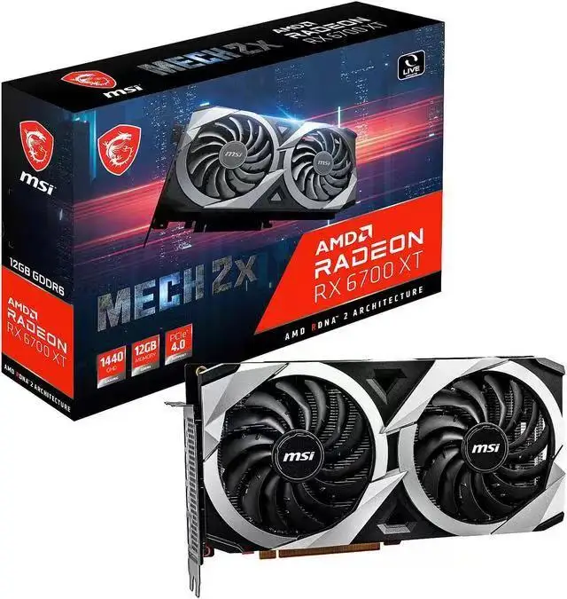 

MSI Mech Radeon RX 6700 XT 12GB GDDR6 PCI Express 4.0 Video Card RX 6700 XT MECH 2X 12G