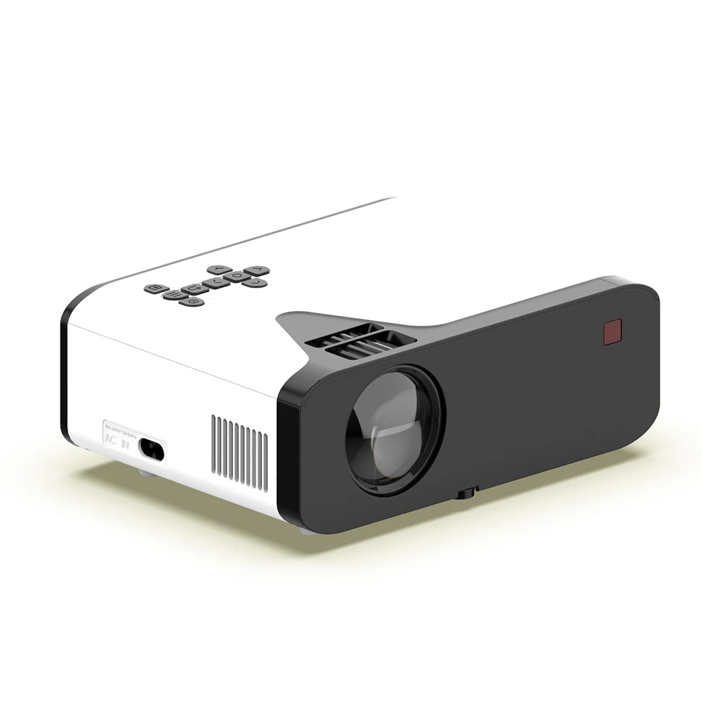 

4k HD-MI Input Wireless Display Portable Android Mini Projector, White