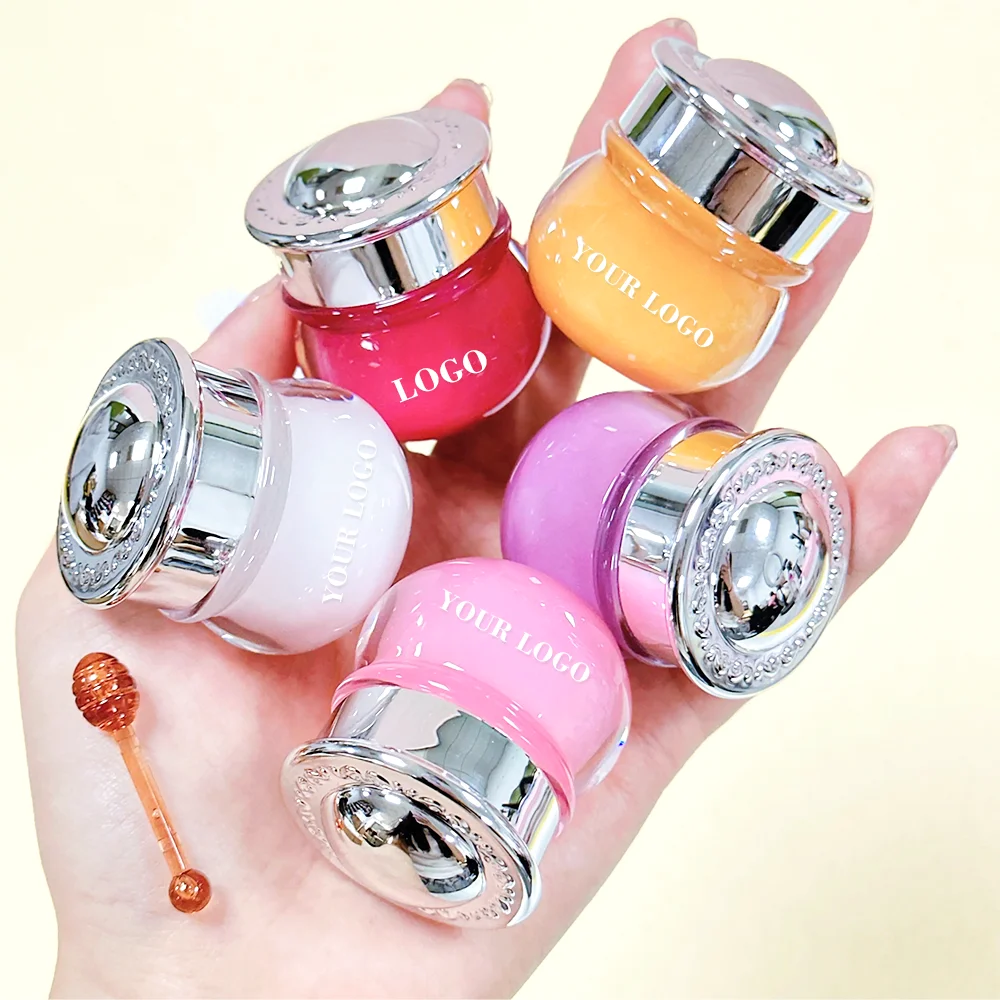 New Arrivals Honey Vegan Lip Mask Custom Non-Greasy Night Repair Jelly Cross-Border Moisturizing Hydrating Repair Lip Balm