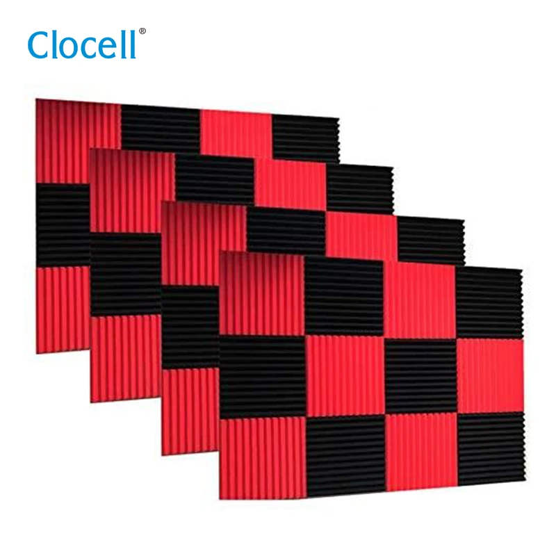 

Clocell 30*30*2.5cm Easy to Installation Acoustic Panels Wall Studio Record Acoustic Foam Panel Soundproof