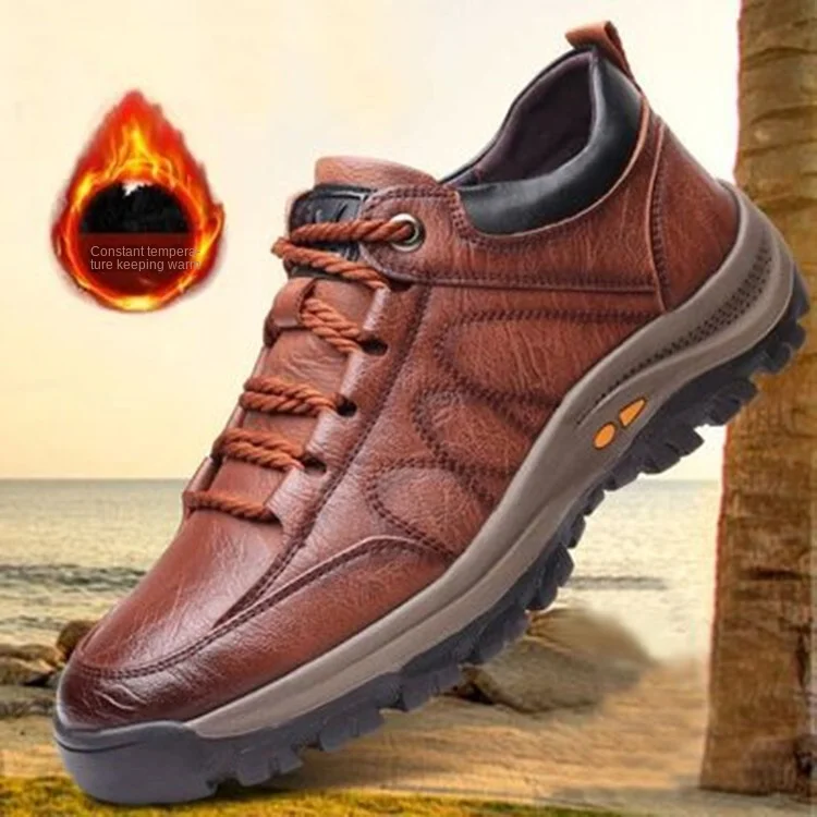 

2021 new autumn and winter single cotton men's mountaineering sports shoes thickened warm men's shoes casual sports shoes