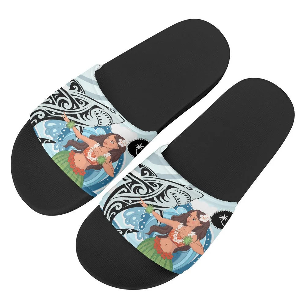 

Polynesian Tribal Chuuk Tattoo Prints Women Slippers 2022 China One Piece Open Toe Style Sandals Custom Slippers With Logo