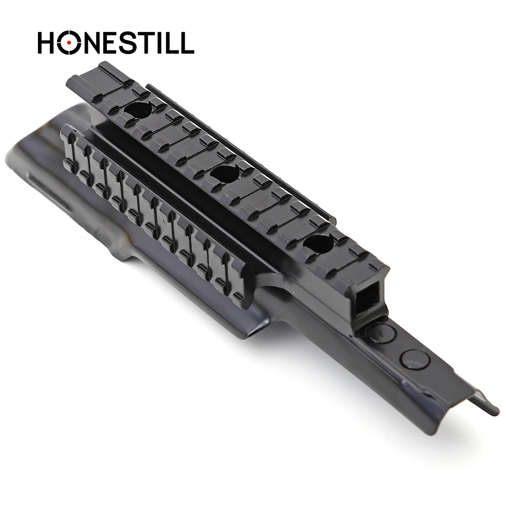 

Tactical Tri-Rail Mounting System AK47 Receiver Scope Mount Top Cover 20mm Picatinny Weaver Rail AR15 Handguard, Black