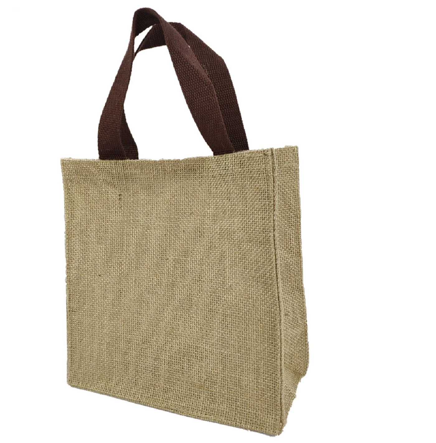 

Simple Cheap Eco Custom Advertising Printing Jute Tote Shopping Bag for Promotion Gifts, Full color print or custom