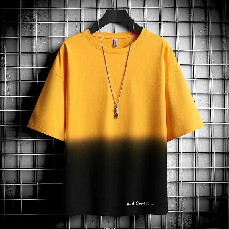 New Summer Korean Trend Men Dip Dye T Shirt Fashion Street Wear Loose Simple Tops Men Clothing Buy Easy Wear Clothing Dip Tie T Shirt T Shirt Men Product On Alibaba Com
