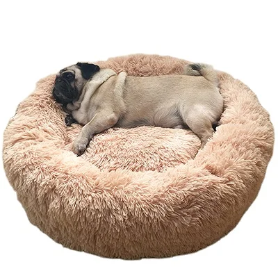 

Round Cat Beds House Soft Long Plush Best Pet Dog Bed For Dogs Basket Pet Products Cushion Cat Bed Cat Mat Animals Sleeping Sofa