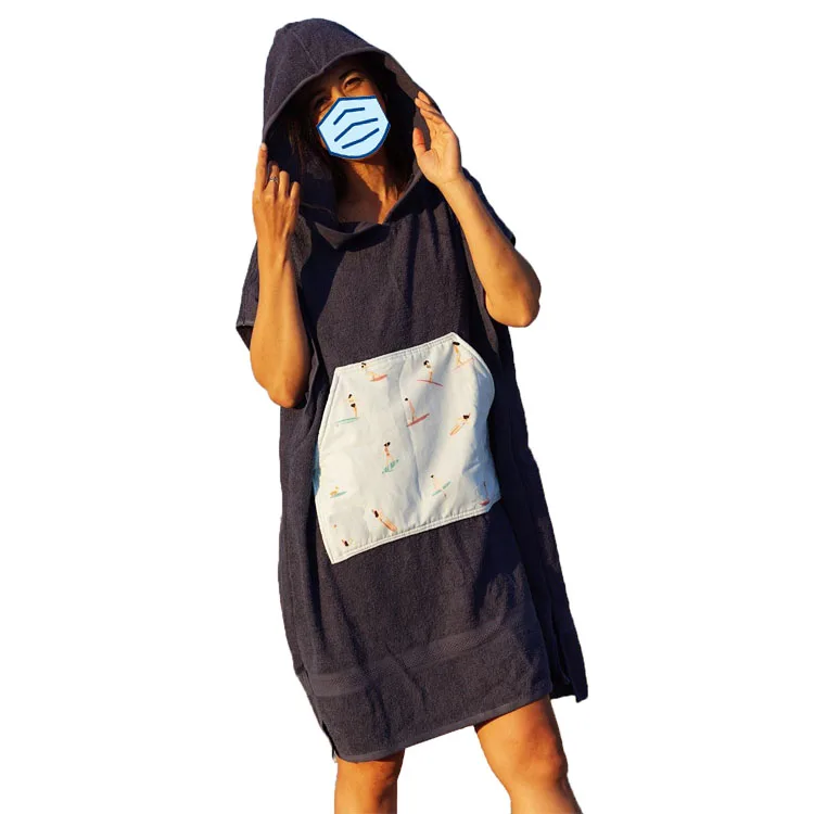 

Hoodie Towel is the multi-use go-to beach poncho robe towel