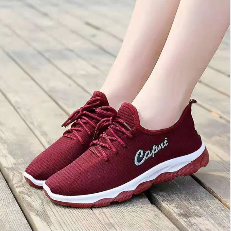 

In stock factory Woman cheap breathable custom sock shoes walking sports shoes ladies wedge sneakers