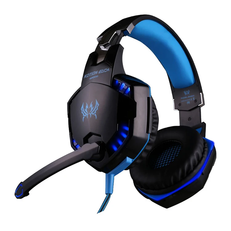 

Kotion EACH G2000 Game Headphone With Mic LED Light Computer Over Ear Wired Headset For PS4 \/ Xbox \/PC Game