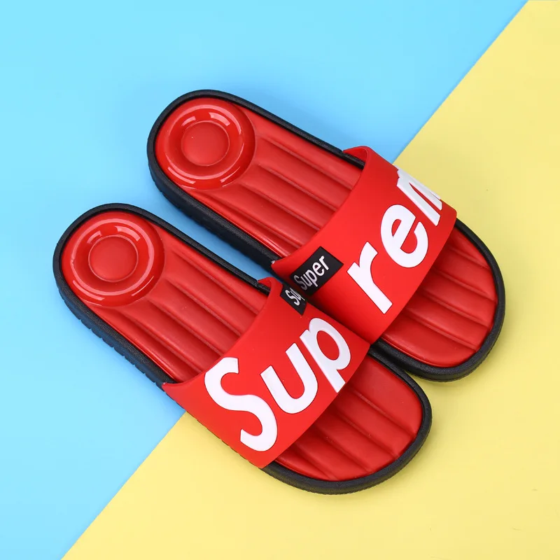 

Custom LOGO Summer PVC Sliders Slippers Slide Sandal Slides Footwear Slippers For Men Custom Men'S Slides Slippers
