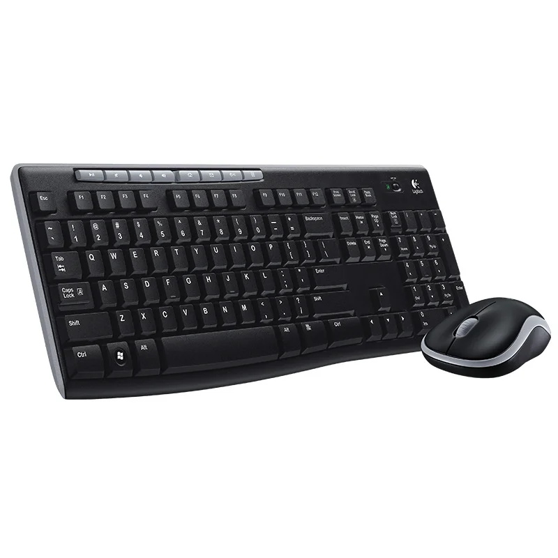 

original logitech MK270 wireless keyboard mouse set optical Multimedia keyboard mouse office, Black