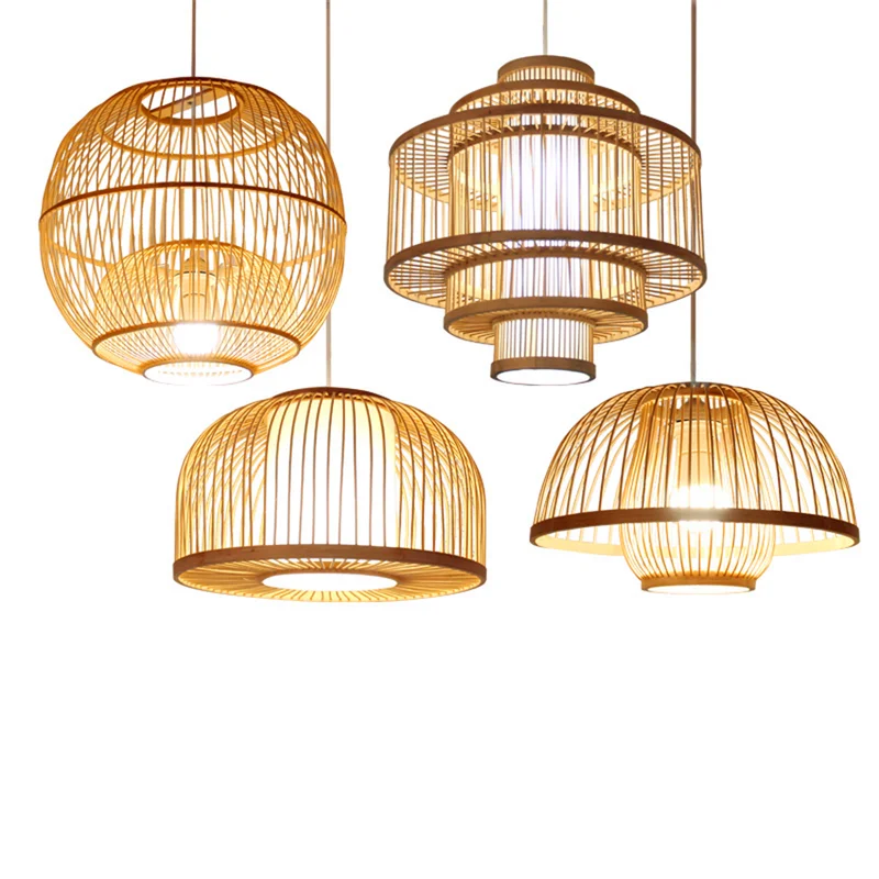 Creative Design Bamboo Material Restaurant Room Pendant Light