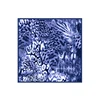 wholesale hair printed square blue leopard silk scarf