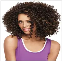 

2019 new Amazon explosion models European and American wigs ladies black short curly hair chemical fiber hood spot
