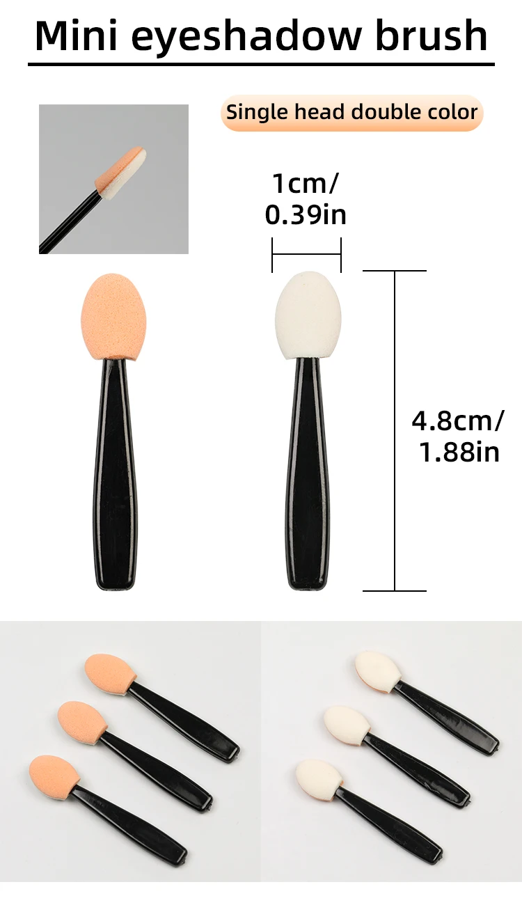 60 Pc Eyeshadow Makeup Applicator Brushes Double Sided Soft Sponge