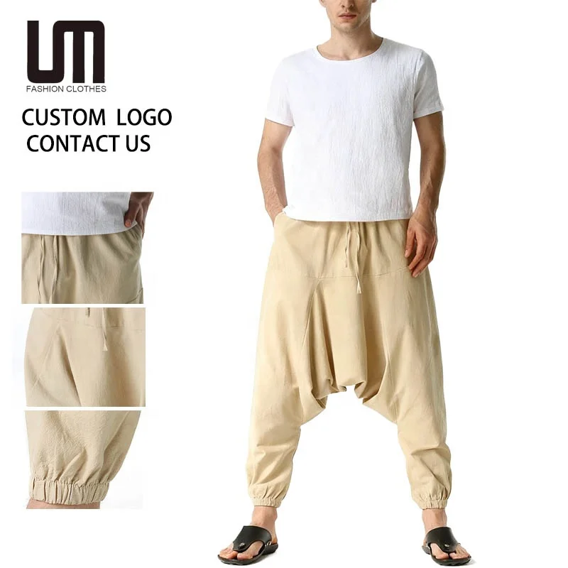 Custom Brand Logo Wholesale Fashionable Casual Men Clothing Loose Fitting Outdoor Party Pants Hip Hop Trousers