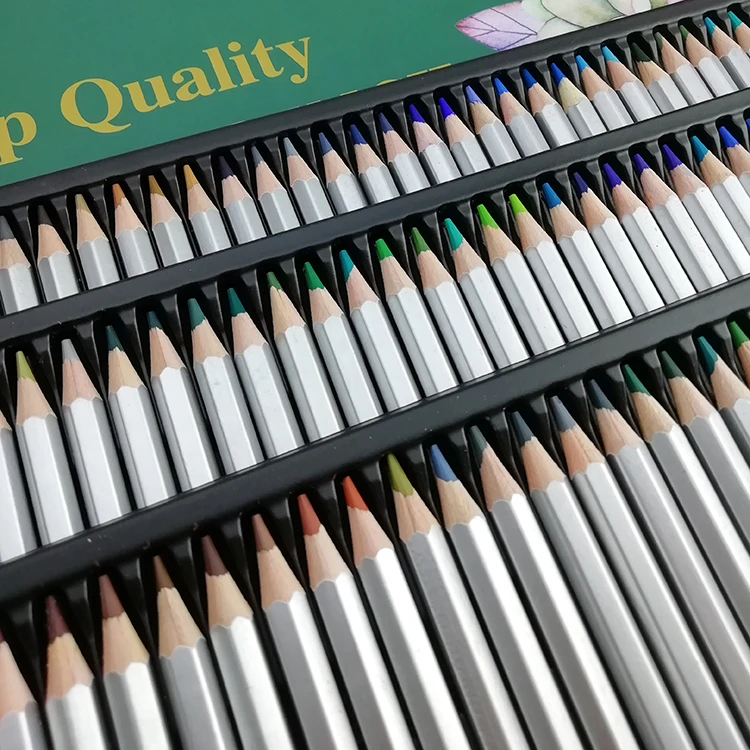 
150 Unique Colors Custom Wooden Water Color Pencil, Rainbow Color Pencil Set With Box 