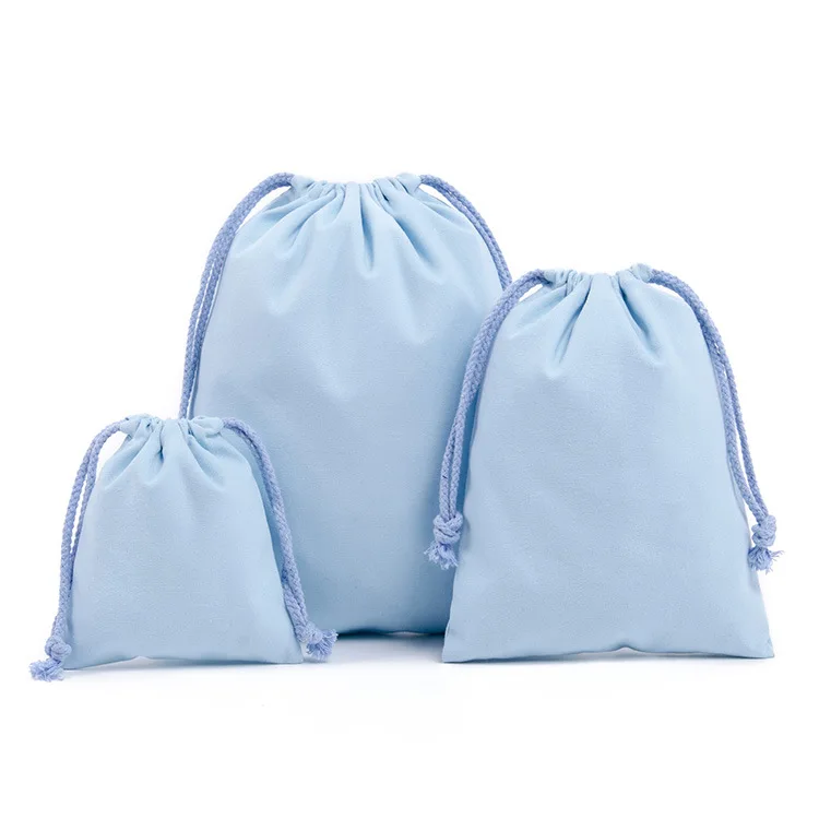 

Bolsas De Lona Compras Promocional Regalo Promotional Reusable Cotton Canvas Drawstring Bag For Clothing, 10 colors