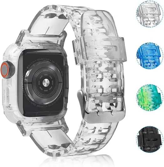 

New Design Glacier Transparent Soft Slim TPU Sport Watch Band for Apple Watch Smart Strap 38 40 41MM 42 44 45 MM