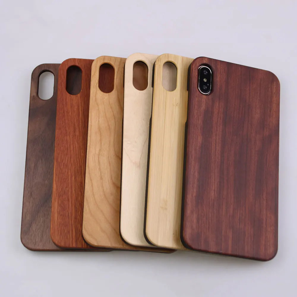 

Eco Friendly Cellphone Back Cover Mobile Phone Case Wooden wholesale customized logo engraved phone case wood for iphone 7 8 X, Red, yellow, white,black