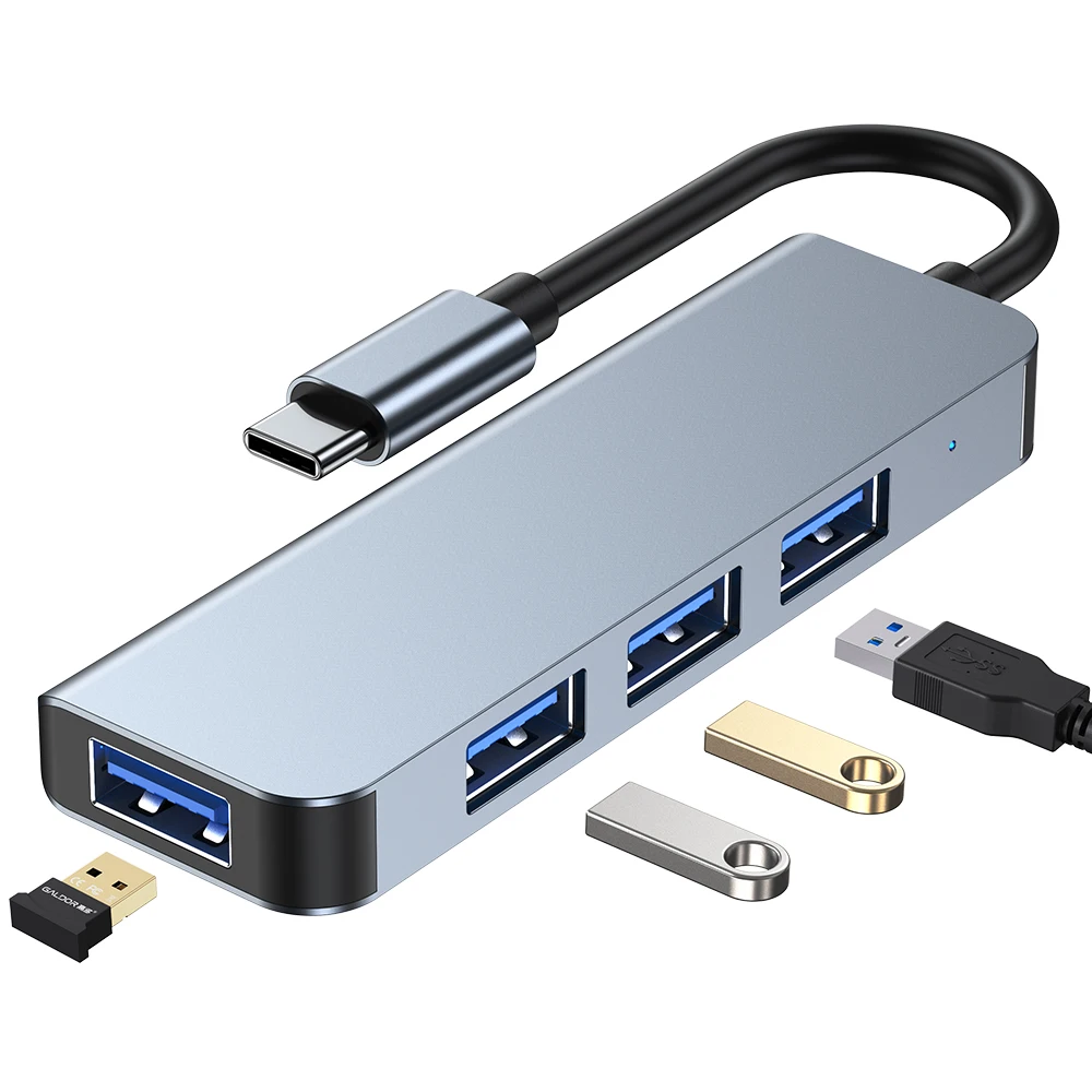 

AD-068 4 in 1 Usb Hub compatible Full HD VGA USB C Hub for NoteBook