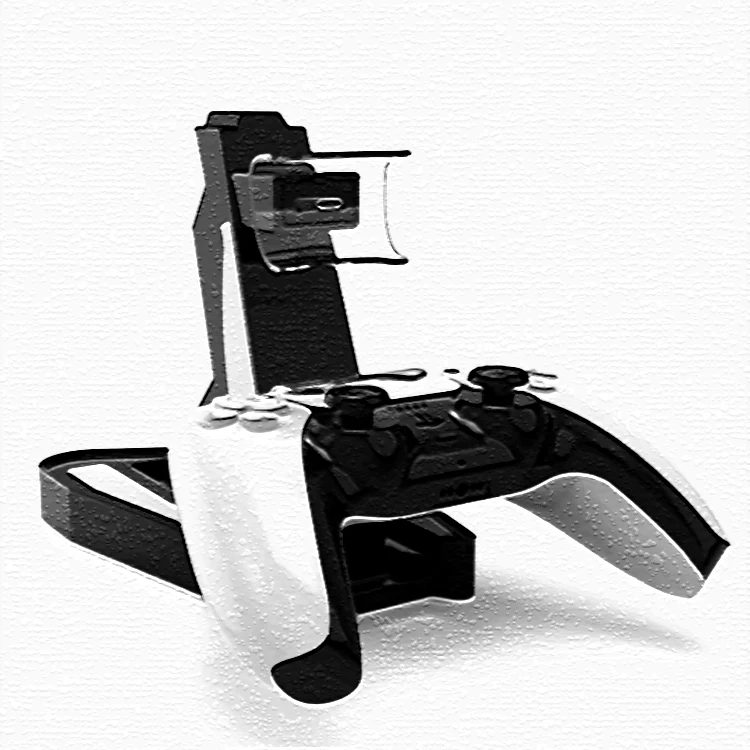 

Cheap PS5 Dual USB Charging Station Video Game Joystick Gamepad Controller Accessories Charger stand for ps5 controller, Black