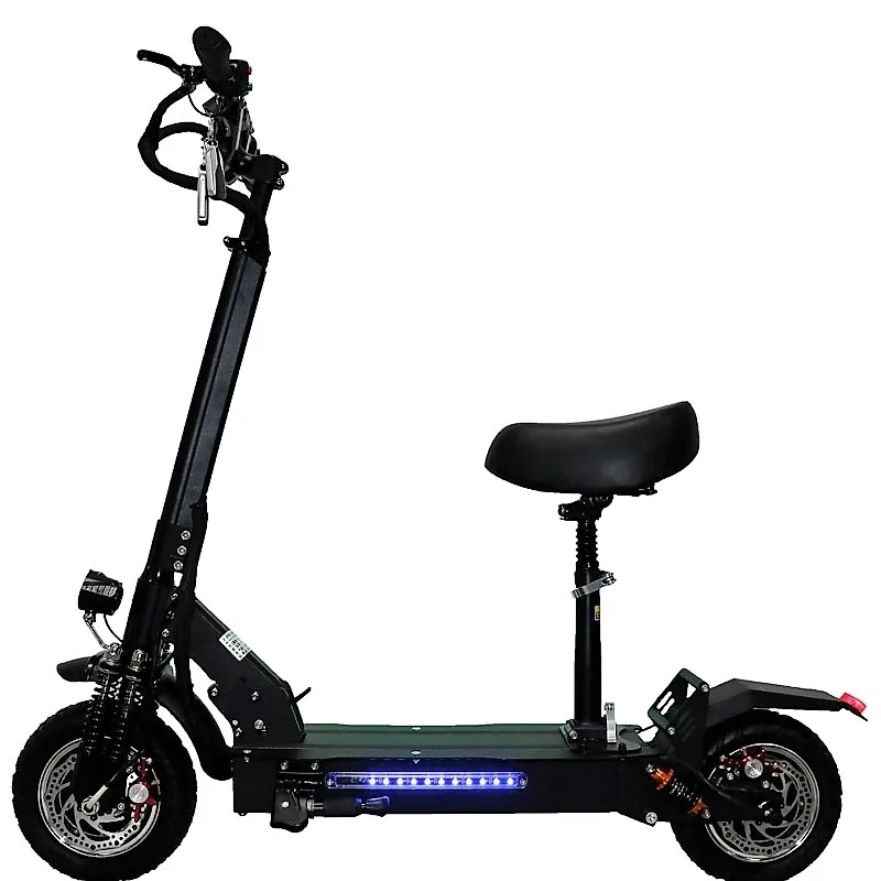 

Zapcool60v2400W electric motor scooters with seat for adults dual drive rechargeable for electric scooter Foldable in trunk sale, Black