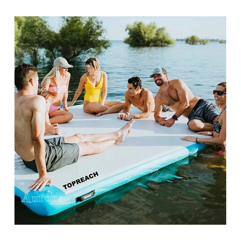 

inflatable floating yacht pad dock island platform air dock inflatable dock deck platform for sale, Customized