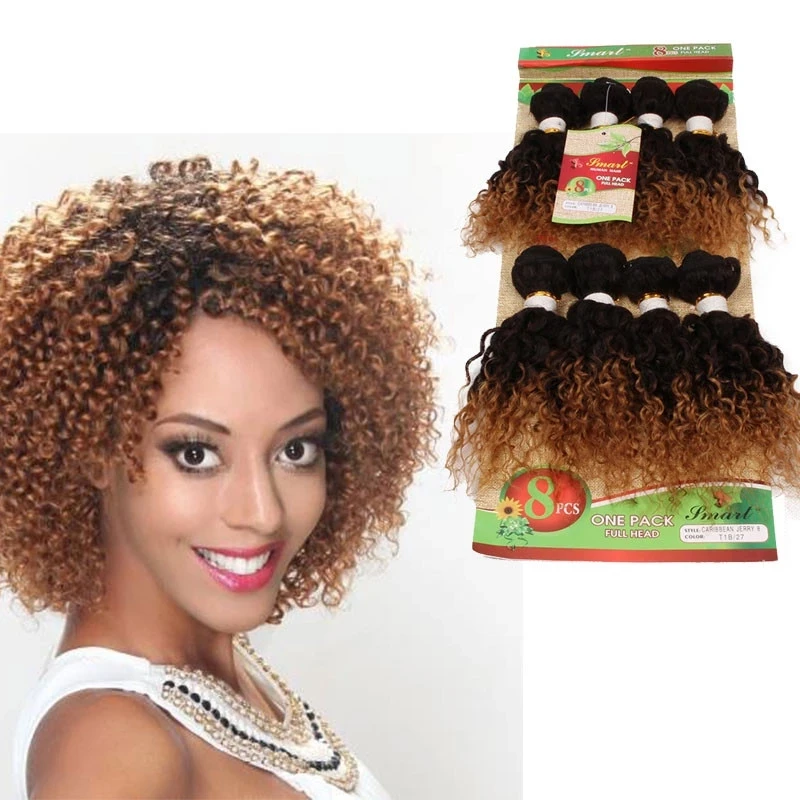 

8" 8 Bundles/Pack Human Hair Bulk Jerry Curl Weave Braiding Hair Mix human hair short water curl Weave Styles For Women