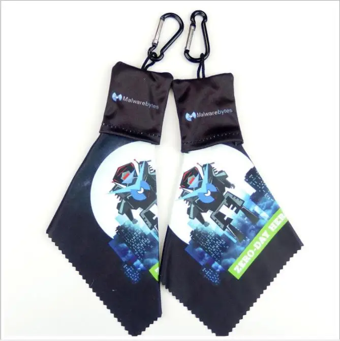 

YT5005 high fashion Custom Heat Transfer Keychain glasses wiping microfiber glass cleaning cloth