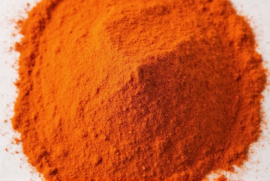 A dish topped with cayenne pepper flakes and flames