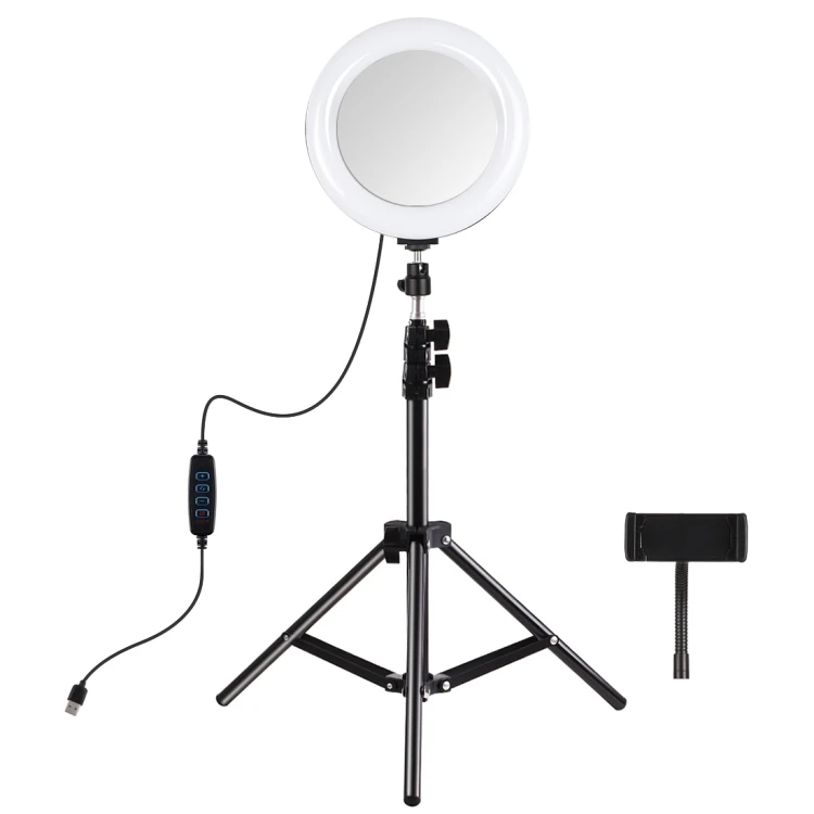 

Wholesale Custom PULUZ Portable 7.9 inch  tik tok tripod stand led selfie ring light, Black