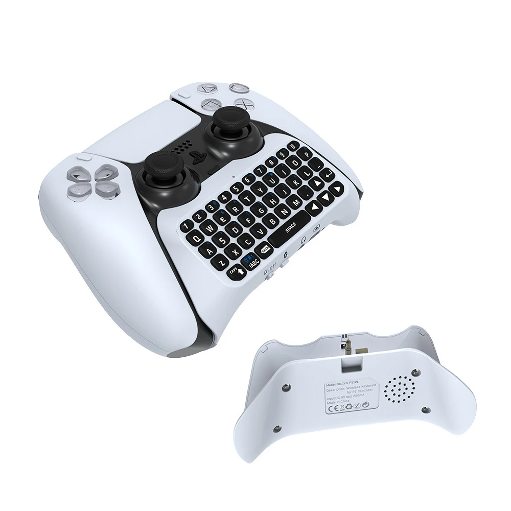 

Wireless Keyboard 3.0 Controller Chat Pad For Playstation 5 PS5 Controller Built in Speaker Gamepad Keyboard, White