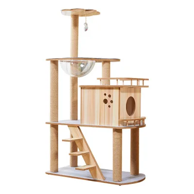 

Natural Paradise Cat Tree Condo Tower Cat Furniture for Large Cats Multilayer board Kat Scratching Tree, See the pictures