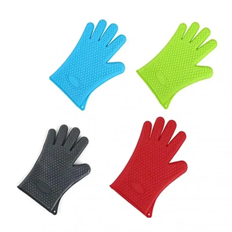 

Thickened Heart-shaped Baking Gloves For Thermal Insulation Anti-scalding Waterproof Cooking Silicone Heat Resistant Oven Glove, 5colors