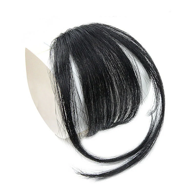 

Z01 Clip In Brazilian Remy Fringe Extensions All Hand-knit Human Hair Wig Air Bangs