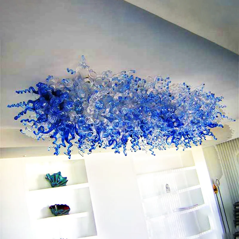 Modern Led Ceiling Lights Blue Blown Glass Chandeliers Fixture Living Room  Dining Room Art Deco 40 Inches By 24 Inches European - Buy Luxury Blue  Blown Glass Chandeliers Ceiling Light Fixture Chandelier,Living