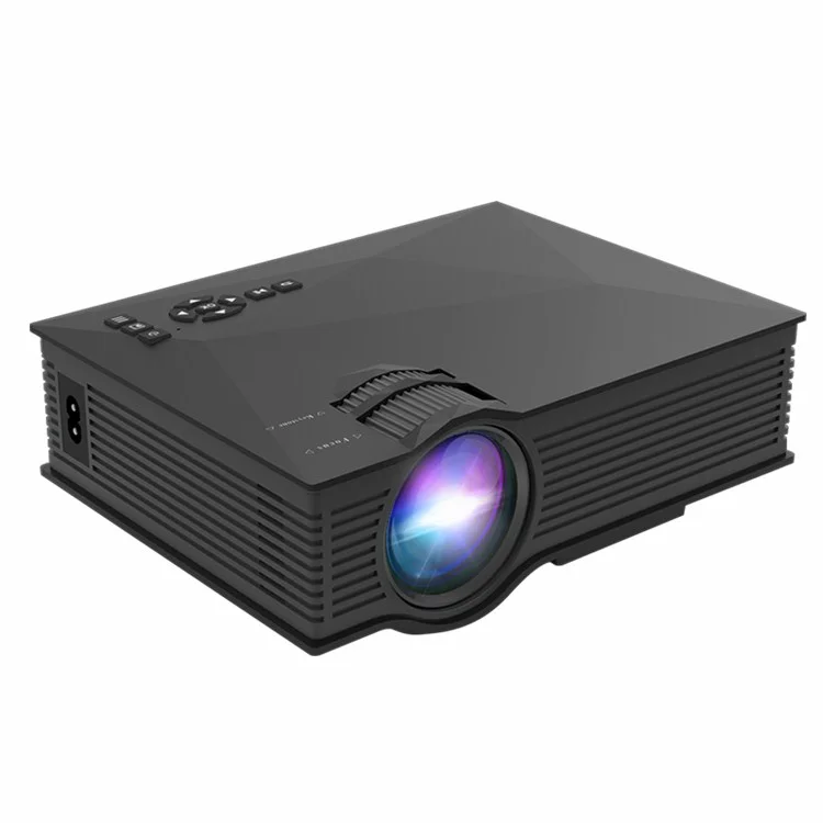 

Cheap Outdoor Projector HD Logo Light Home projector Built in Lens 800*480 Resolution LED USB Interface Projector UC68, Black,white