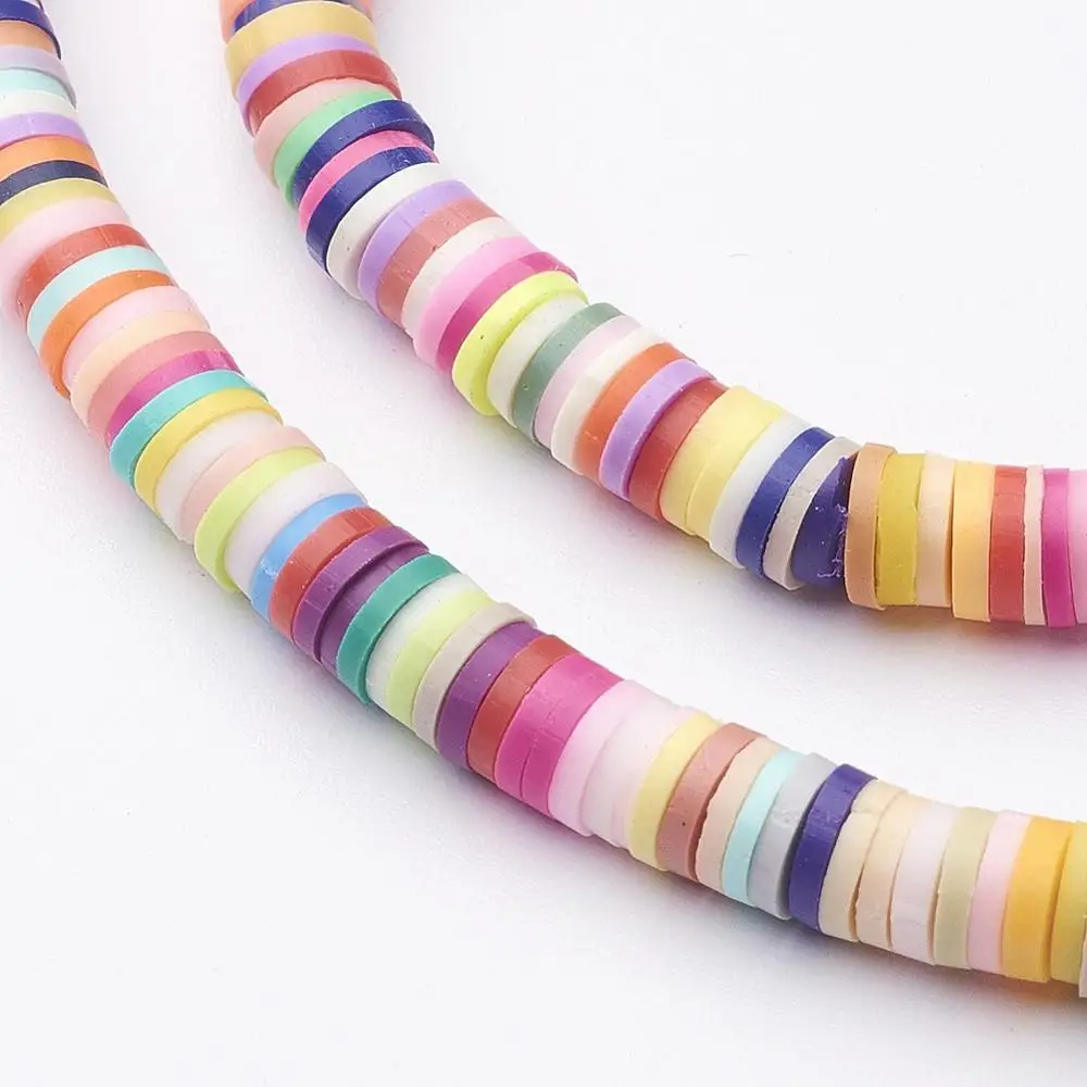 

Pandahall 5mm Colorful Polymer Clay Flat Round Disc Beads