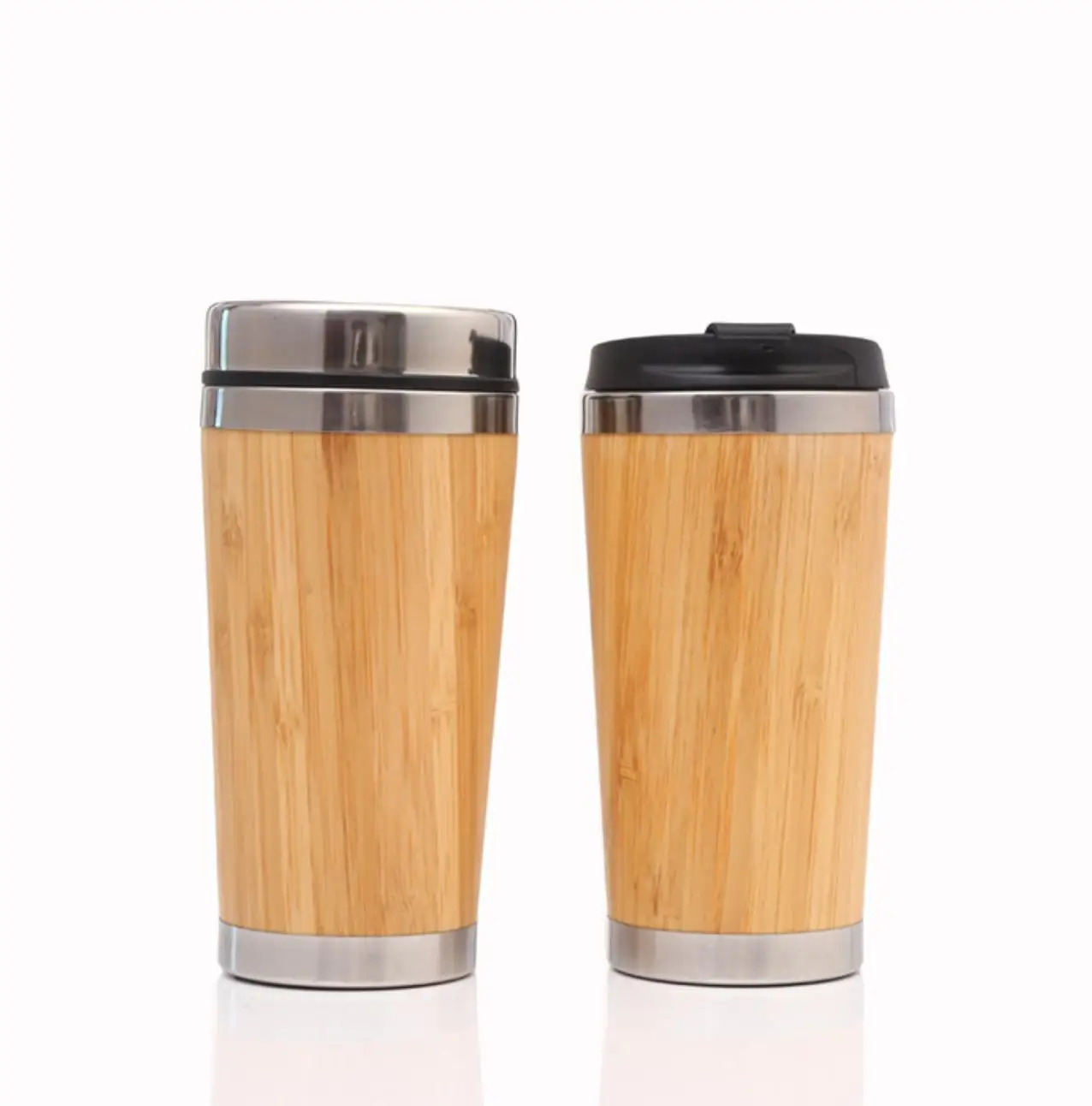 

H908 16OZ Home Coffee Eco Friendly Car Travel Mugs Water Bottle Stainless Steel 2 Styles Bamboo Vacuum Cup, Multi colour