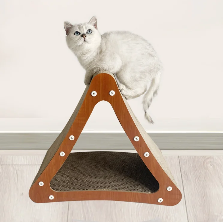 

Pet Cat Scratching Post Scratcher Cardboard, Recycle Corrugated Vertical Cat Board Pads