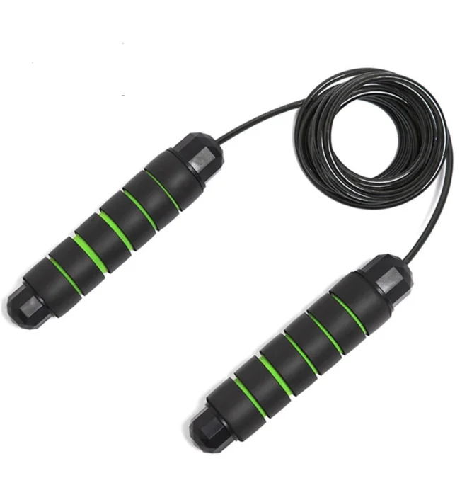 

High Quality Bearing Calories Foam Steel Wire Jump Rope Buy Custom Skipping Heavy Speed Weighted with logo, As picture