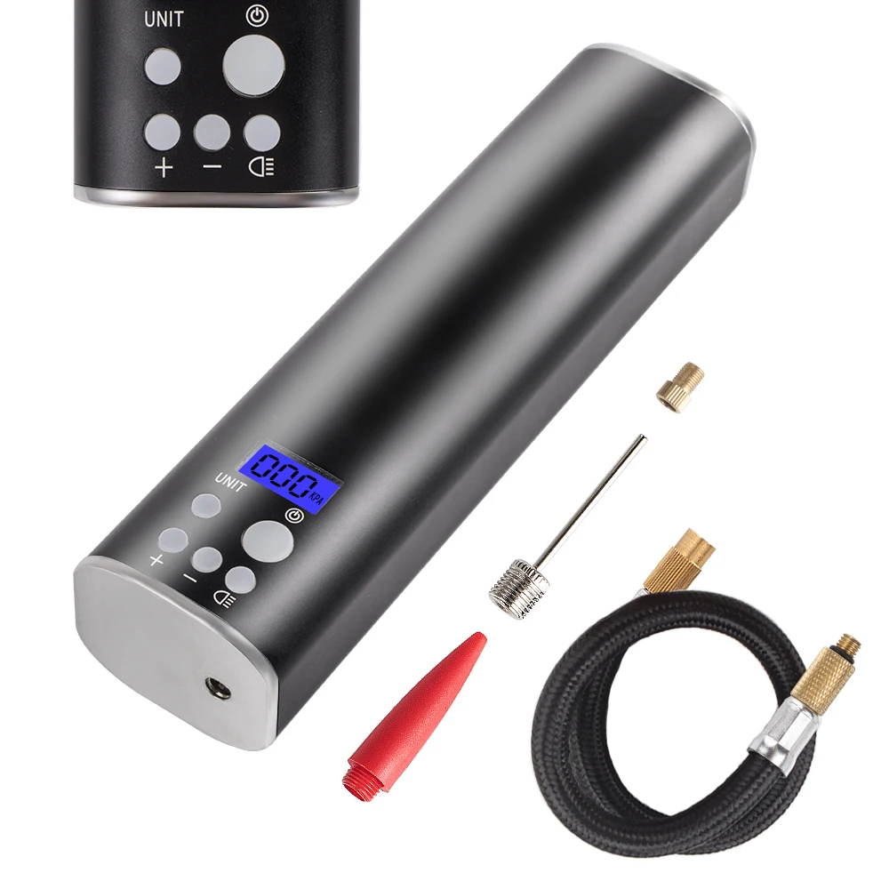 

Free logo laser battery type 12v basketball air pump needle with auto cut off, Silver black golden