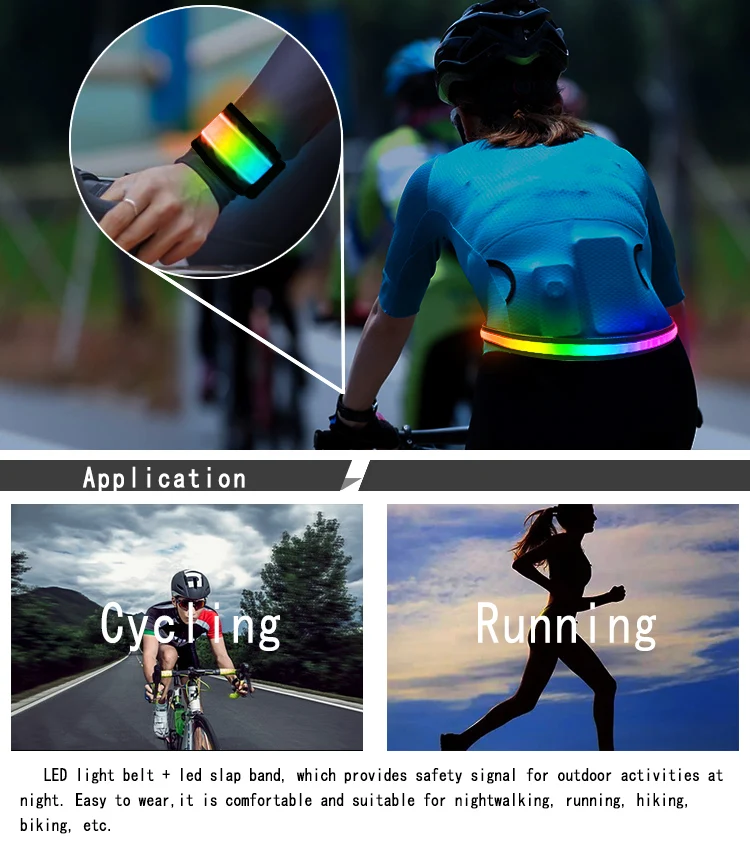 Glowing Led Waist Belt Set For Out Sports Buy Glowing Led Belt For